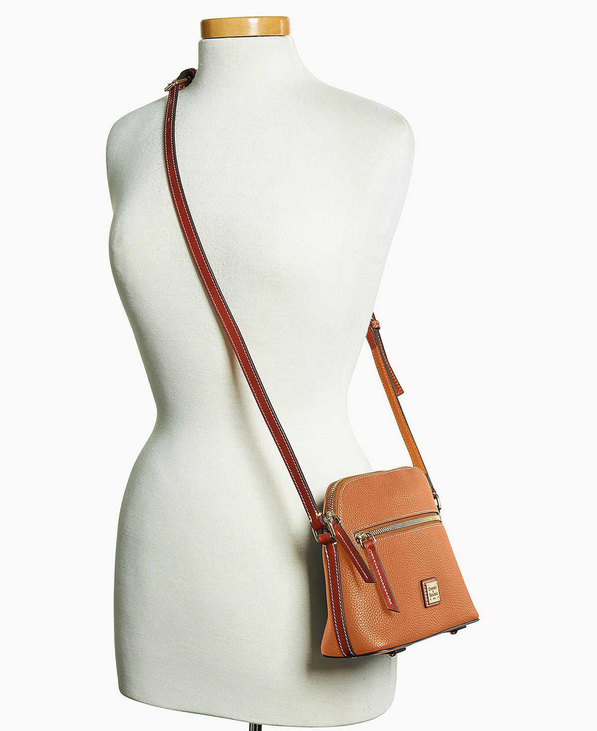 Pebble Grain Domed Crossbody