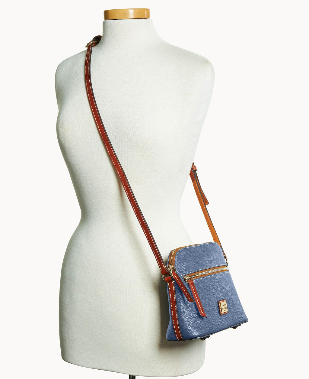 Pebble Grain Domed Crossbody