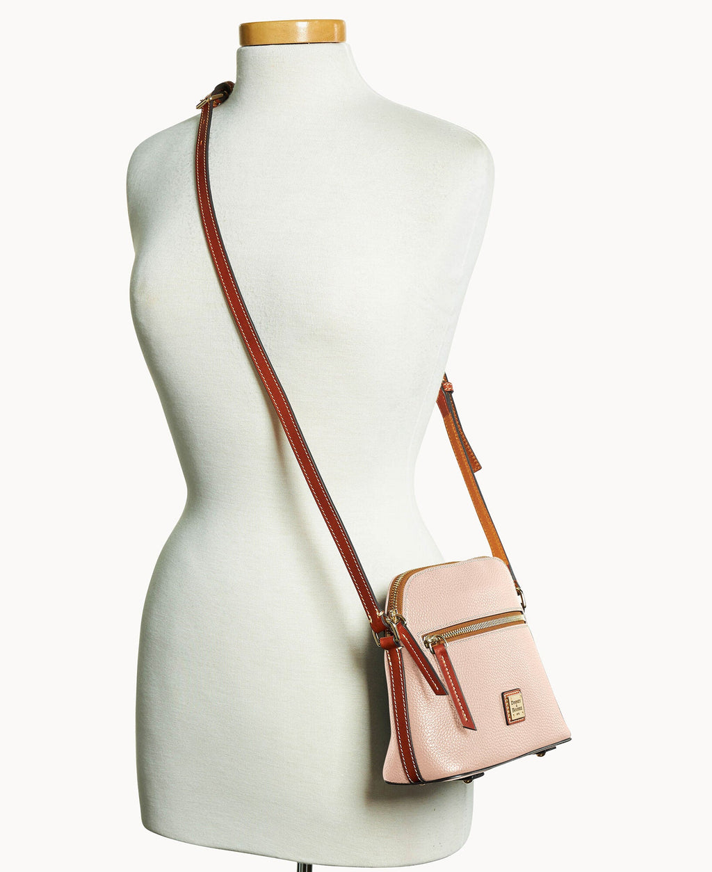 Pebble Grain Domed Crossbody