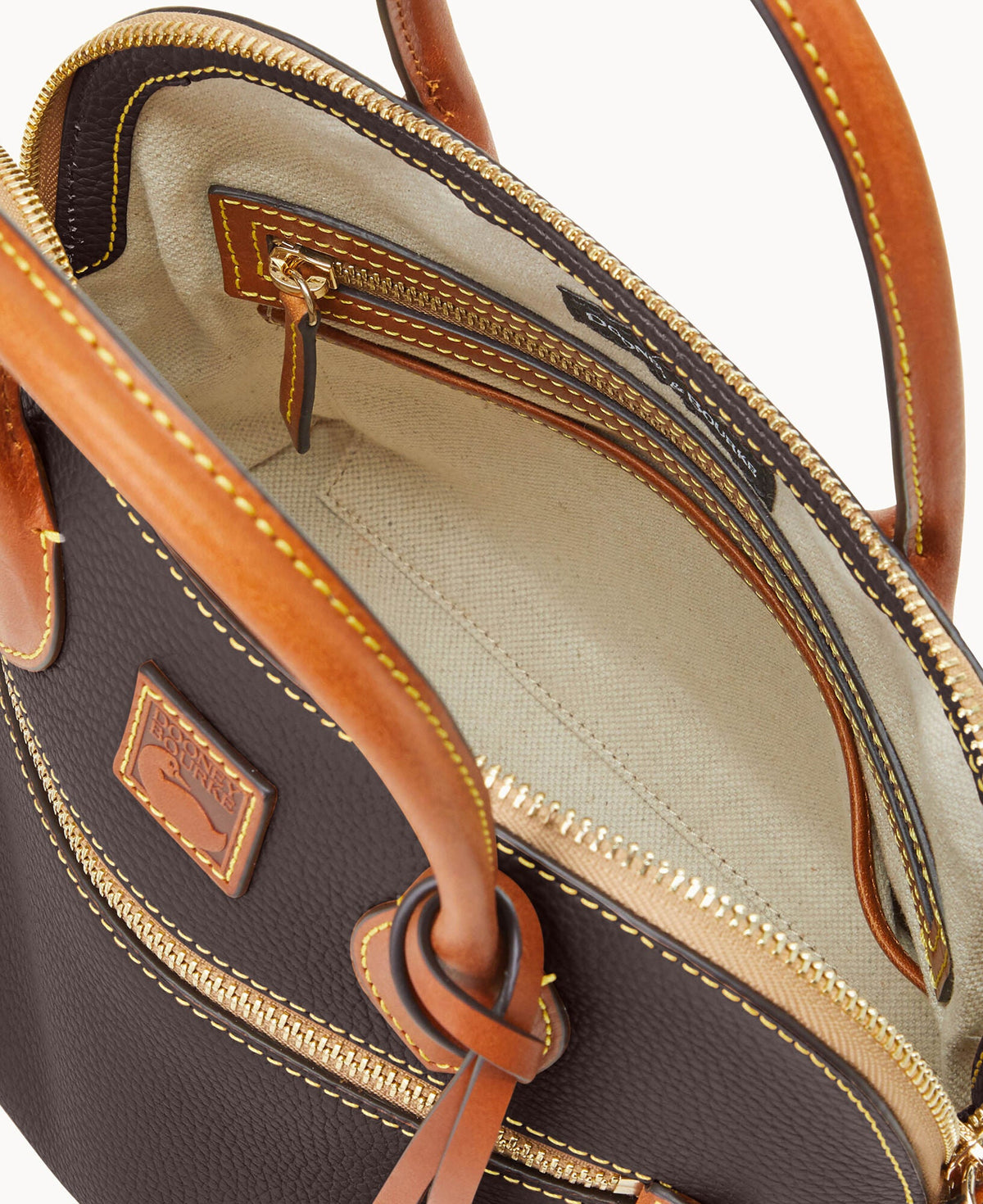 Pebble Grain Domed Satchel