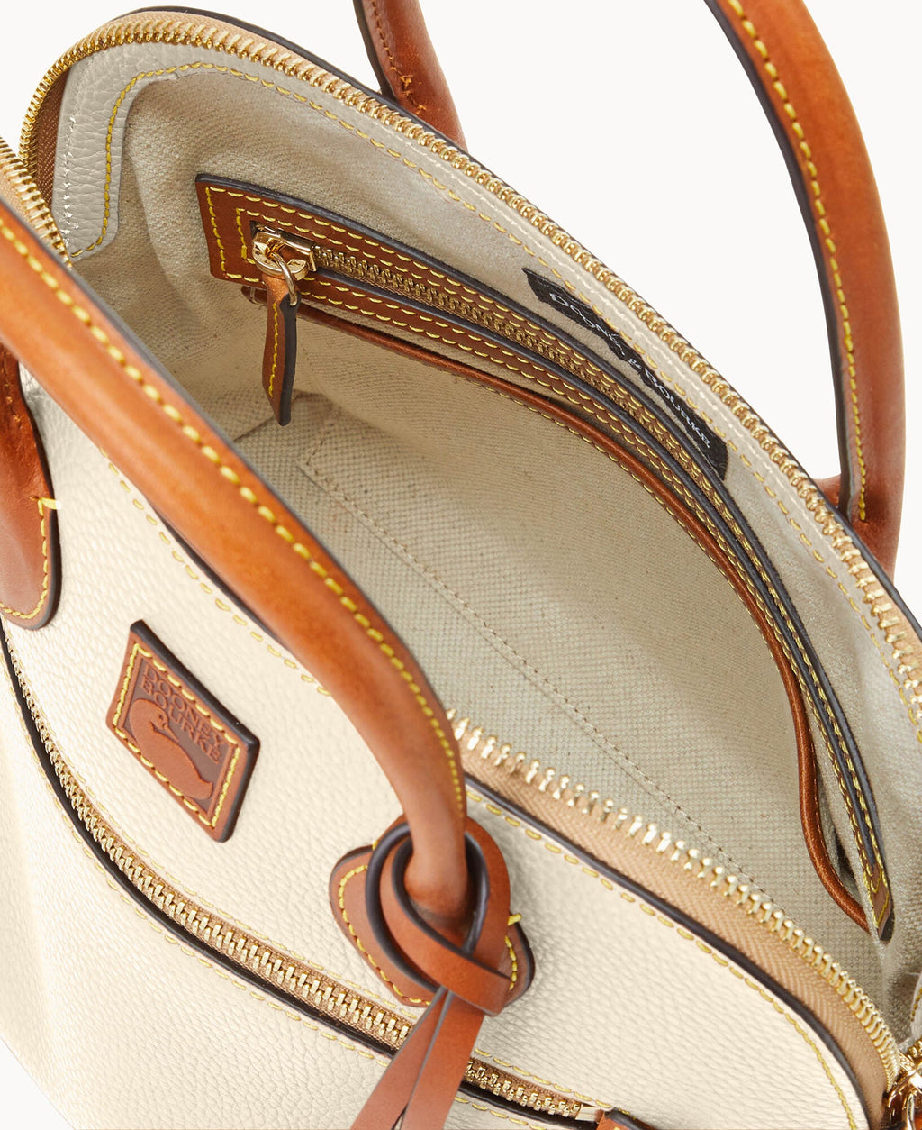 Pebble Grain Domed Satchel