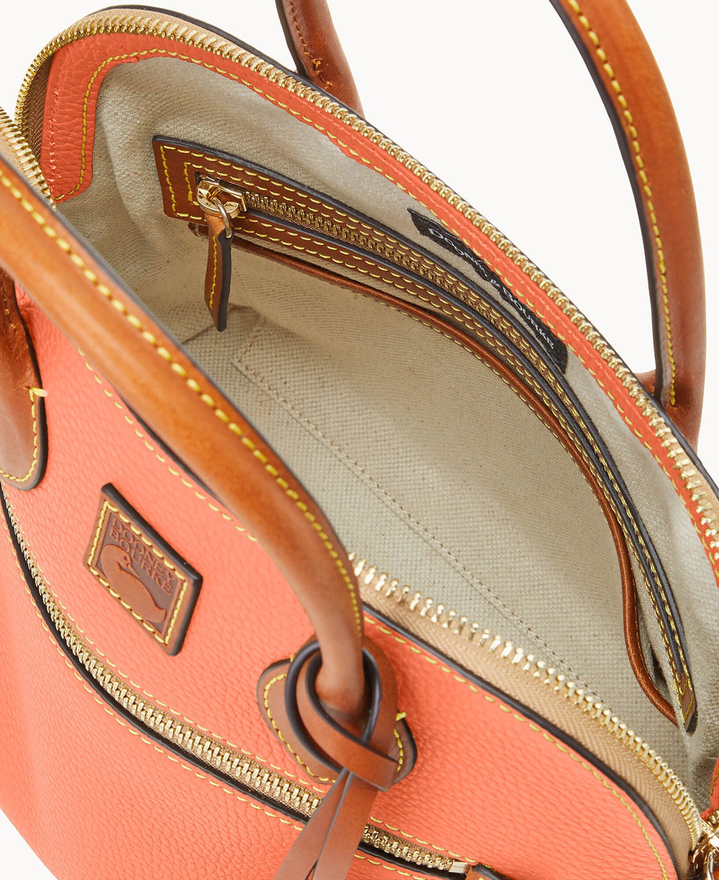 Pebble Grain Domed Satchel