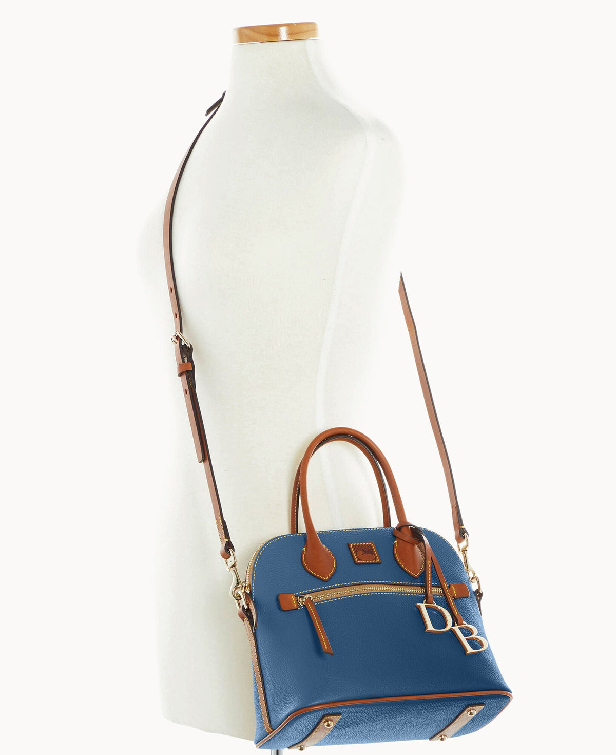 Pebble Grain Domed Satchel
