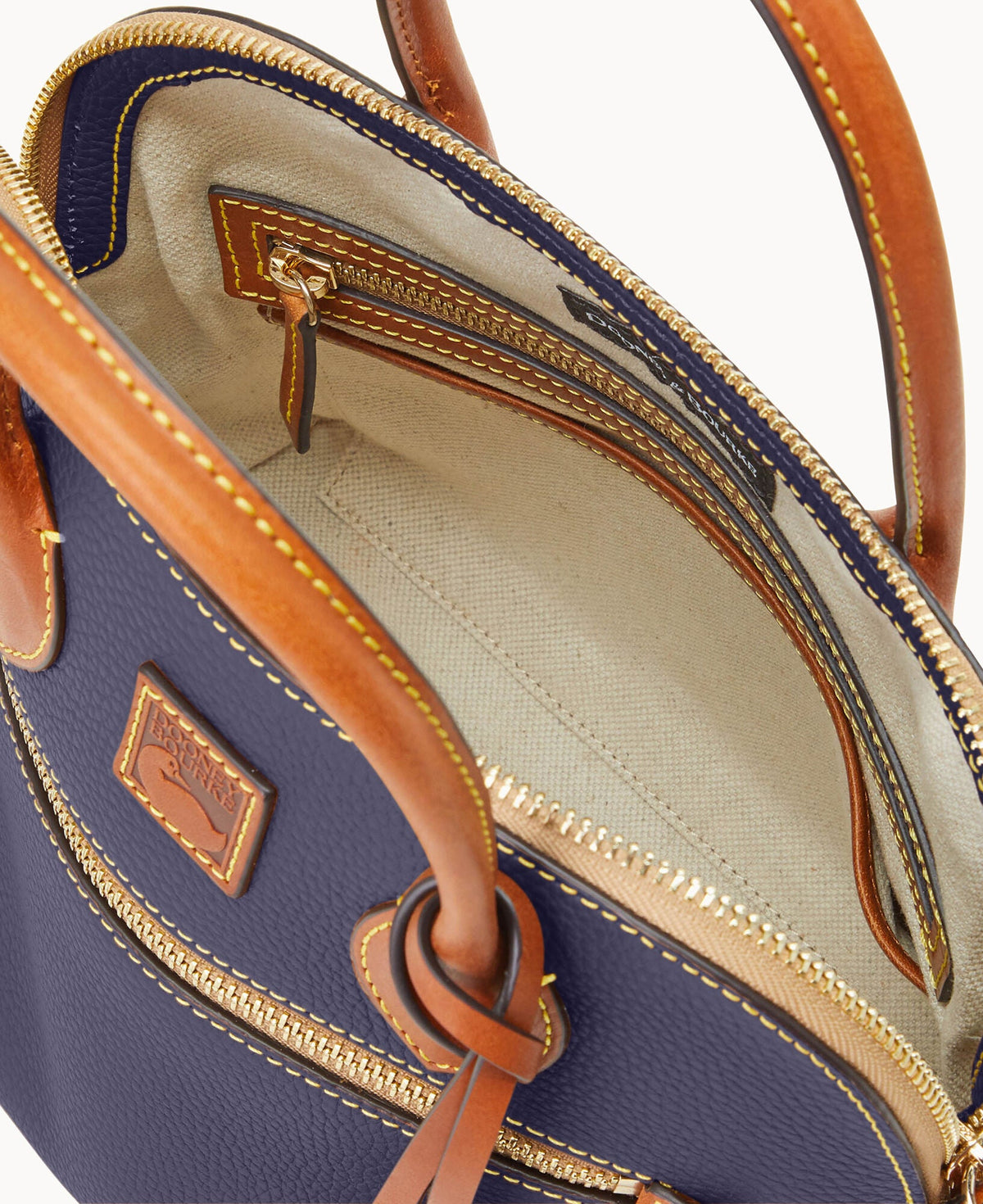Pebble Grain Domed Satchel