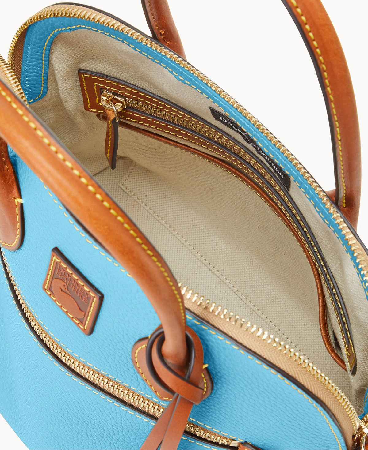 Pebble Grain Domed Satchel