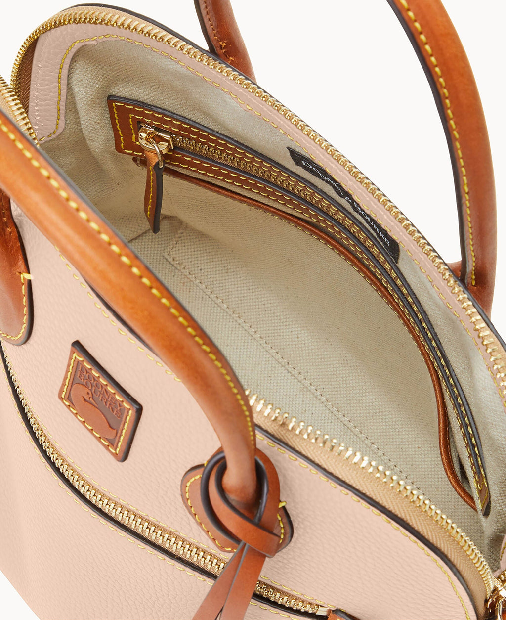 Pebble Grain Domed Satchel