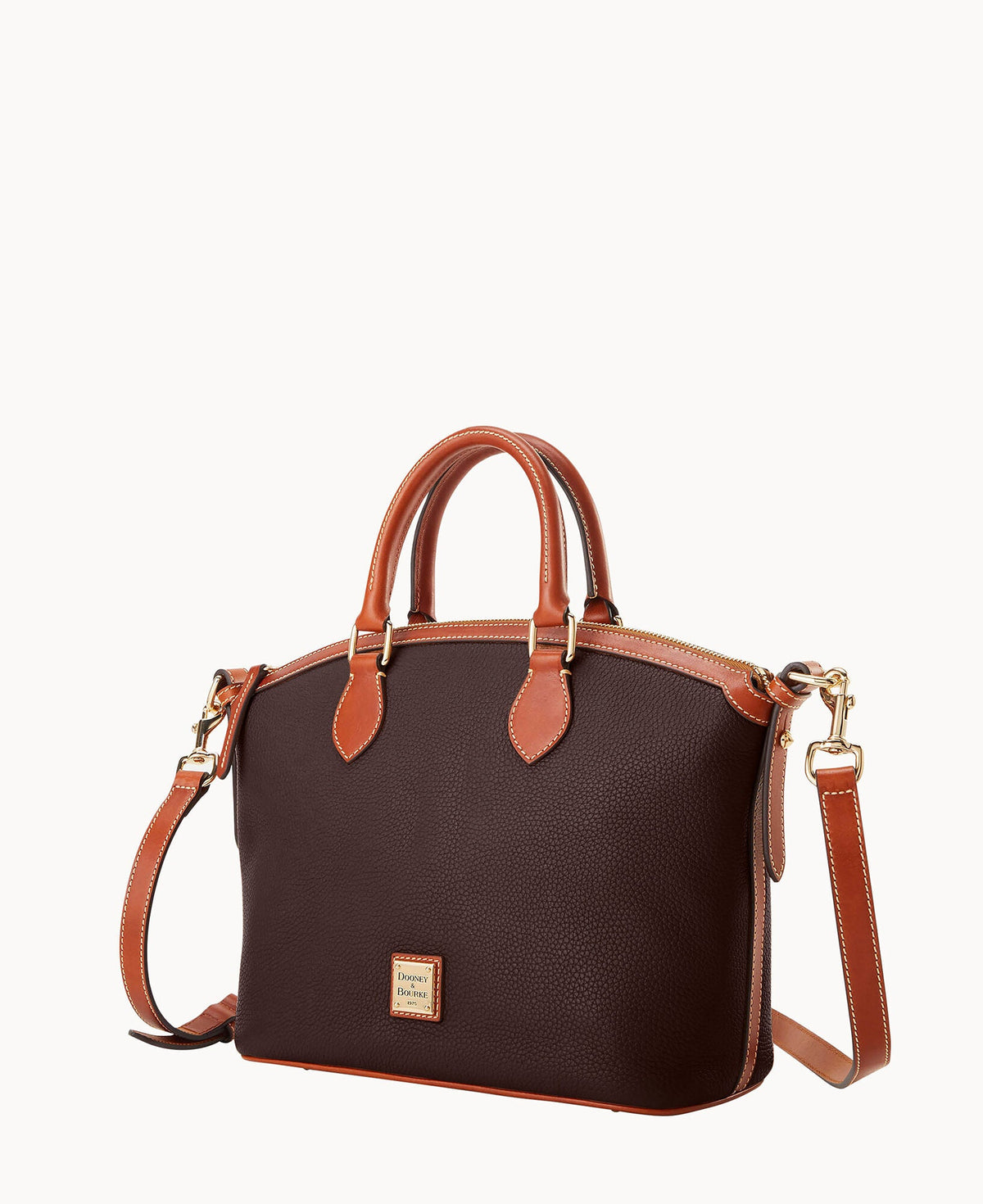 Pebble Grain Domed Satchel