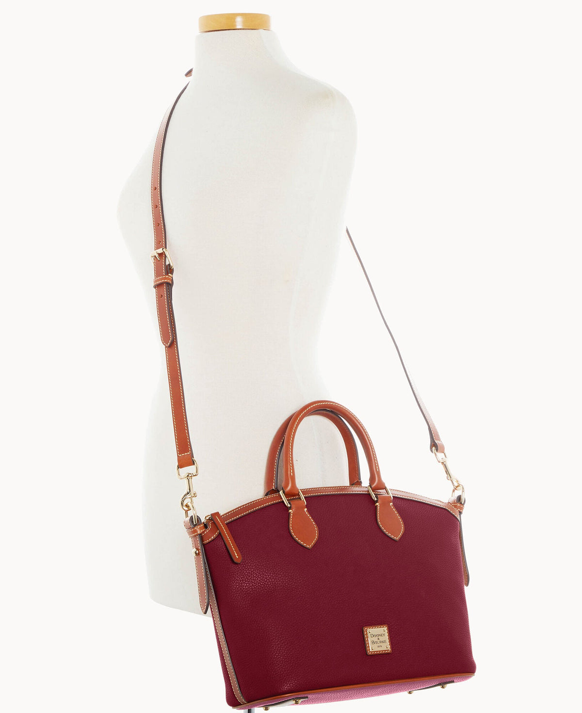 Pebble Grain Domed Satchel
