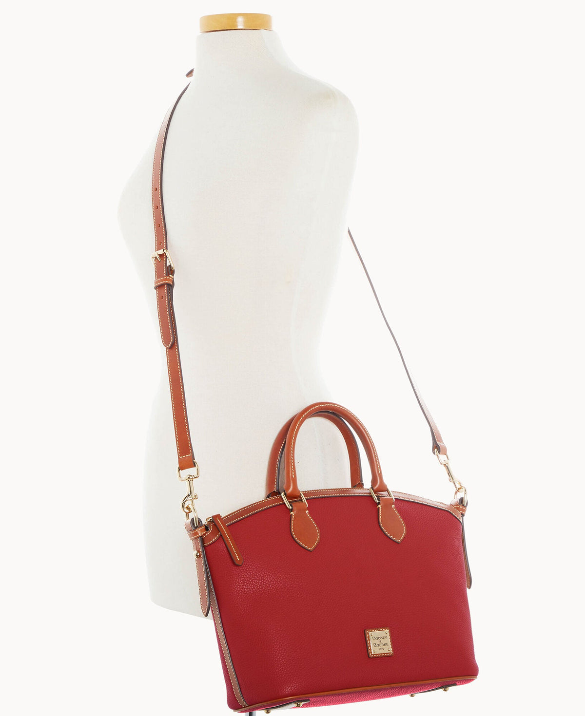 Pebble Grain Domed Satchel
