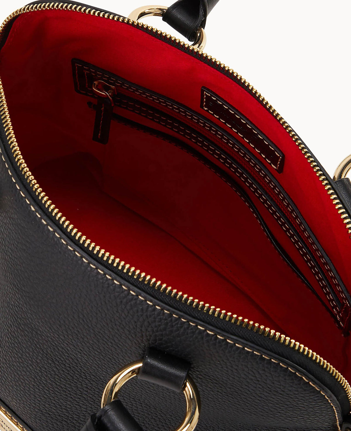 Pebble Grain Domed Satchel