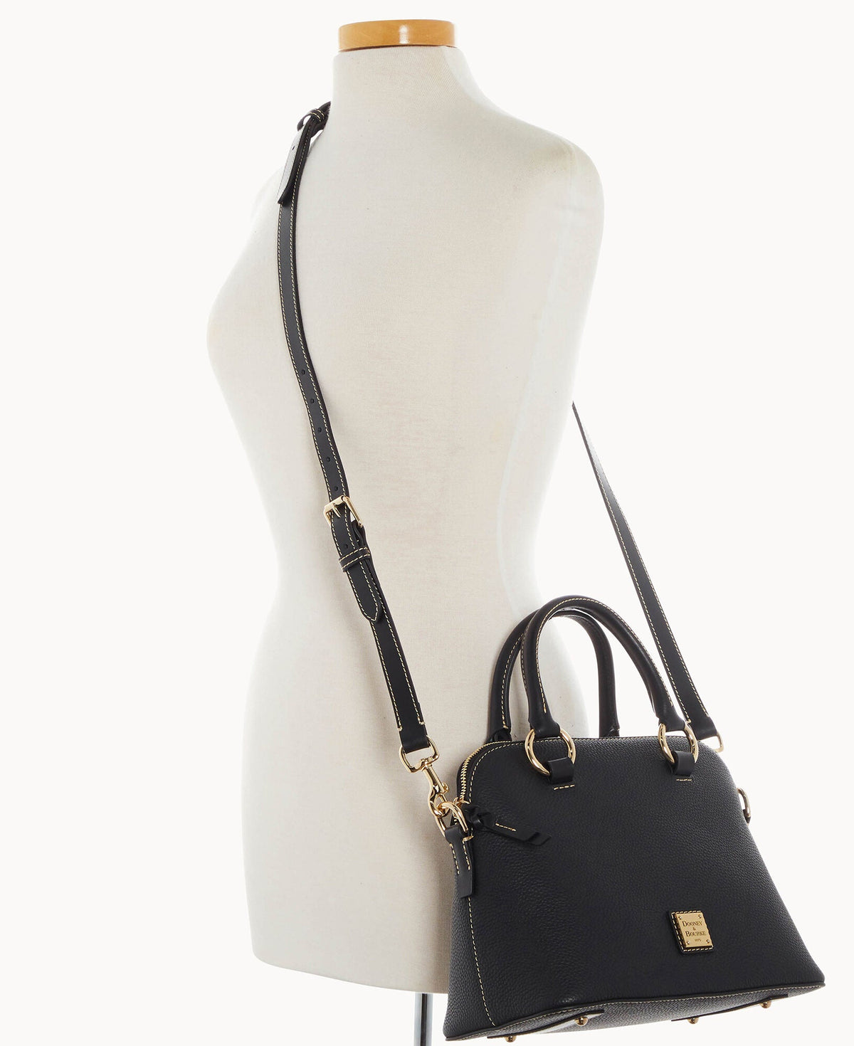 Pebble Grain Domed Satchel