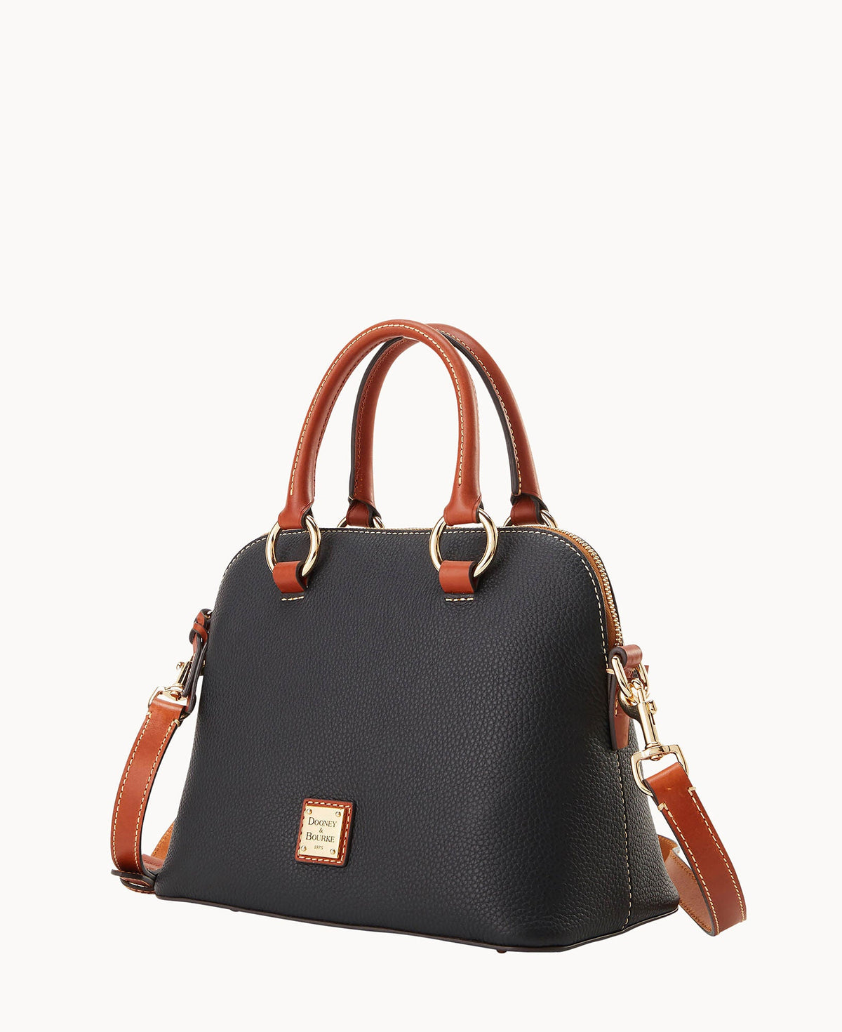Pebble Grain Domed Satchel
