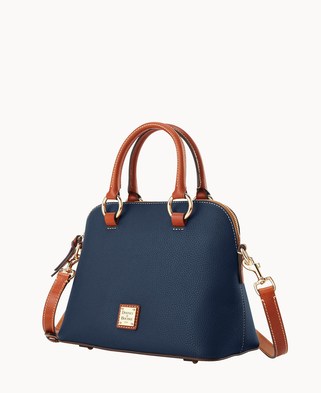 Pebble Grain Domed Satchel