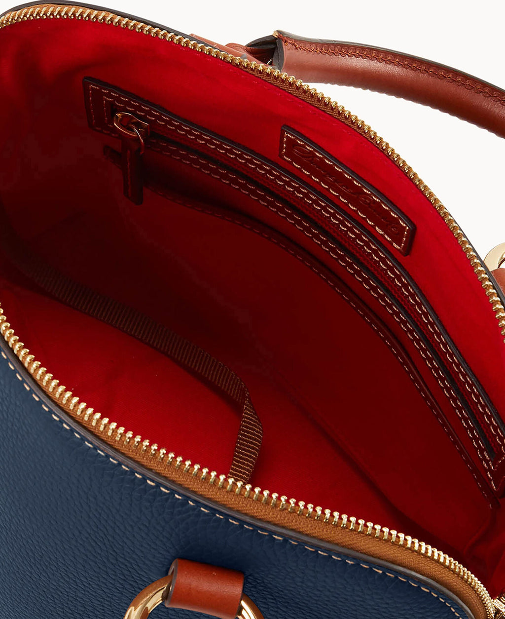 Pebble Grain Domed Satchel