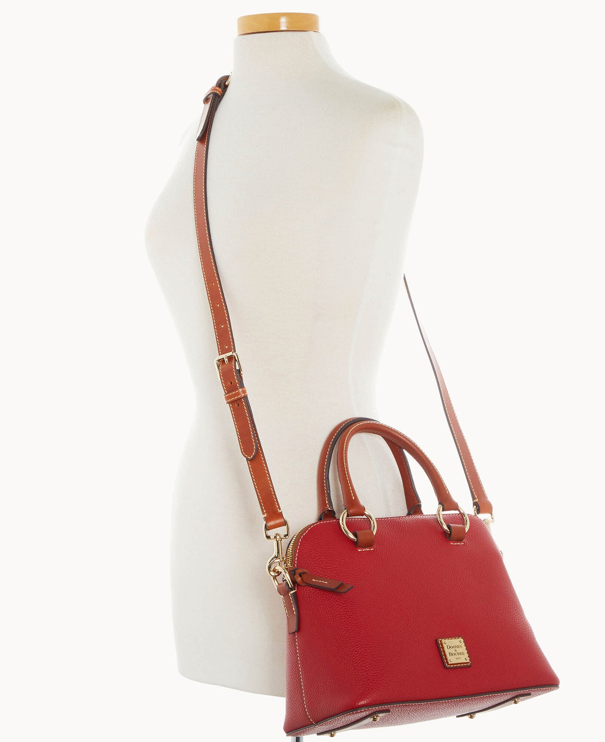 Pebble Grain Domed Satchel