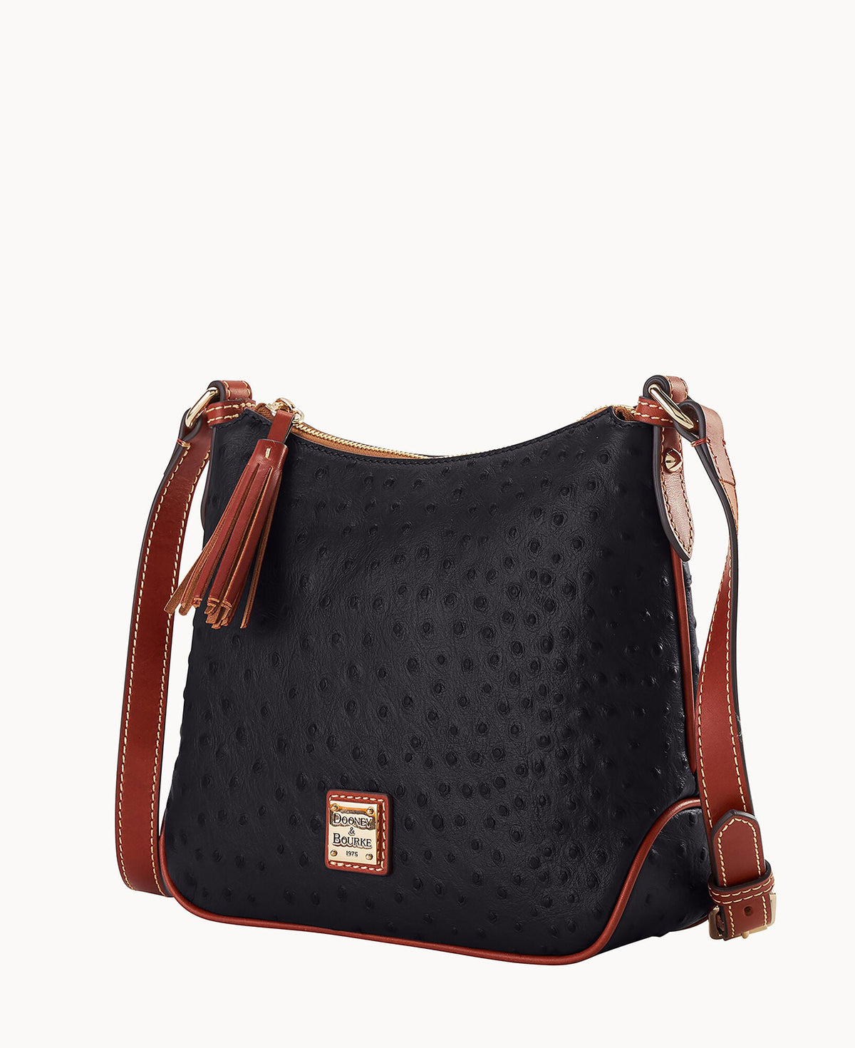 Ostrich Crossbody Hobo