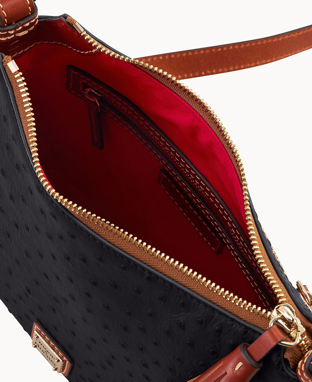 Ostrich Crossbody Hobo
