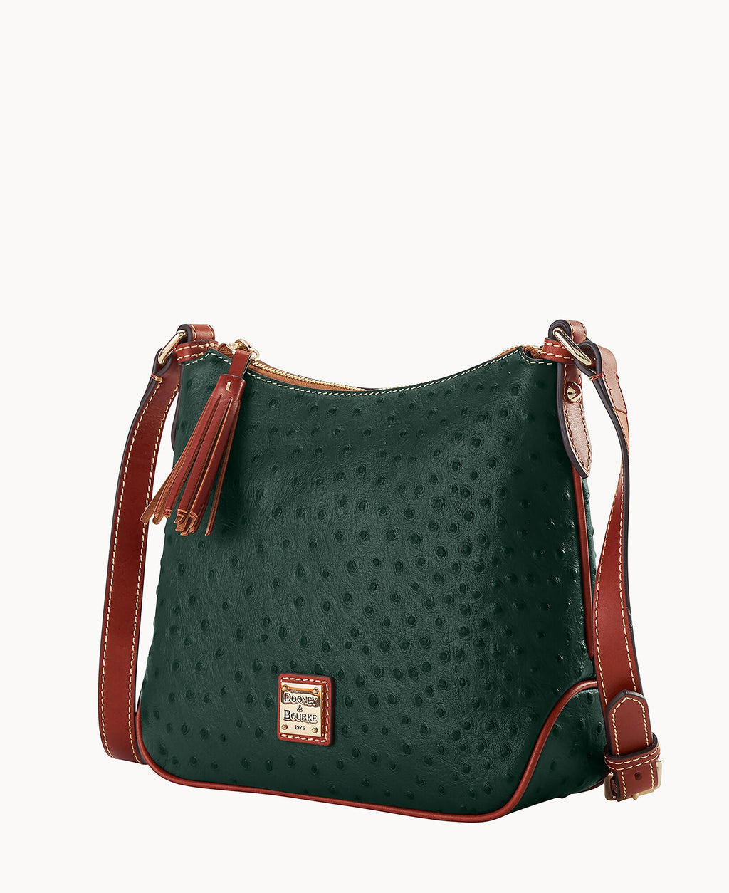Ostrich Crossbody Hobo
