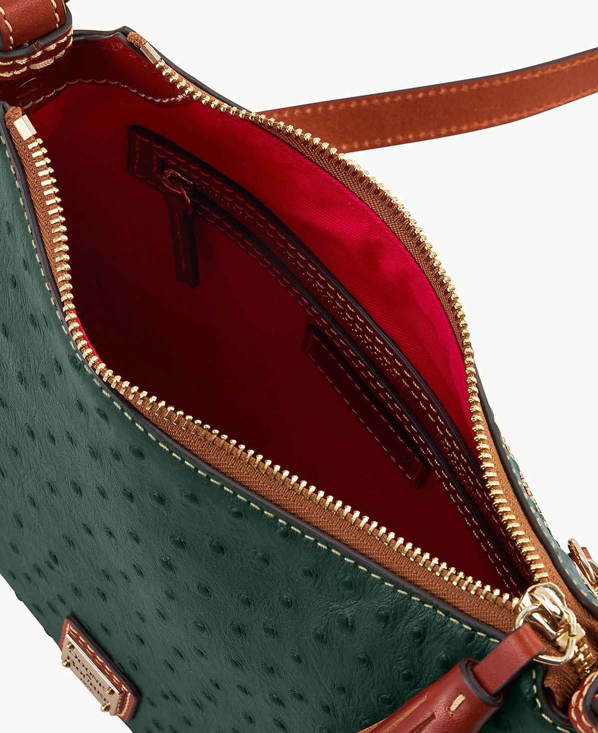 Ostrich Crossbody Hobo