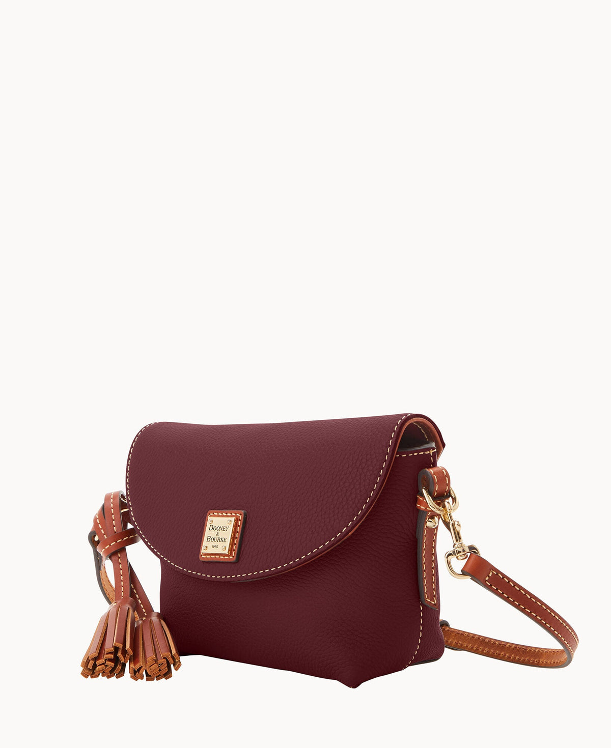 Pebble Grain Crossbody Saddle Bag