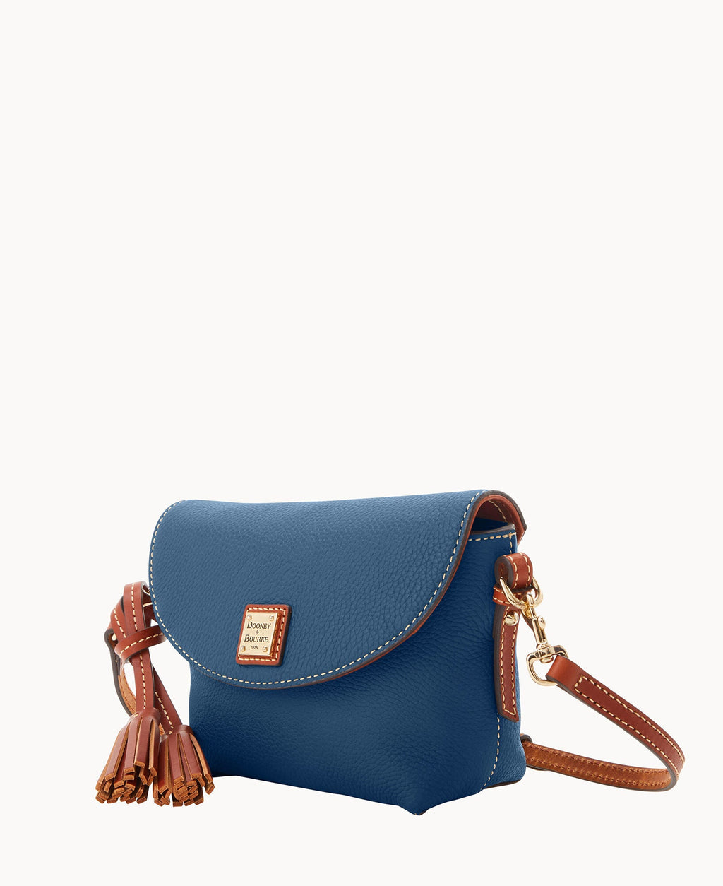 Pebble Grain Crossbody Saddle Bag