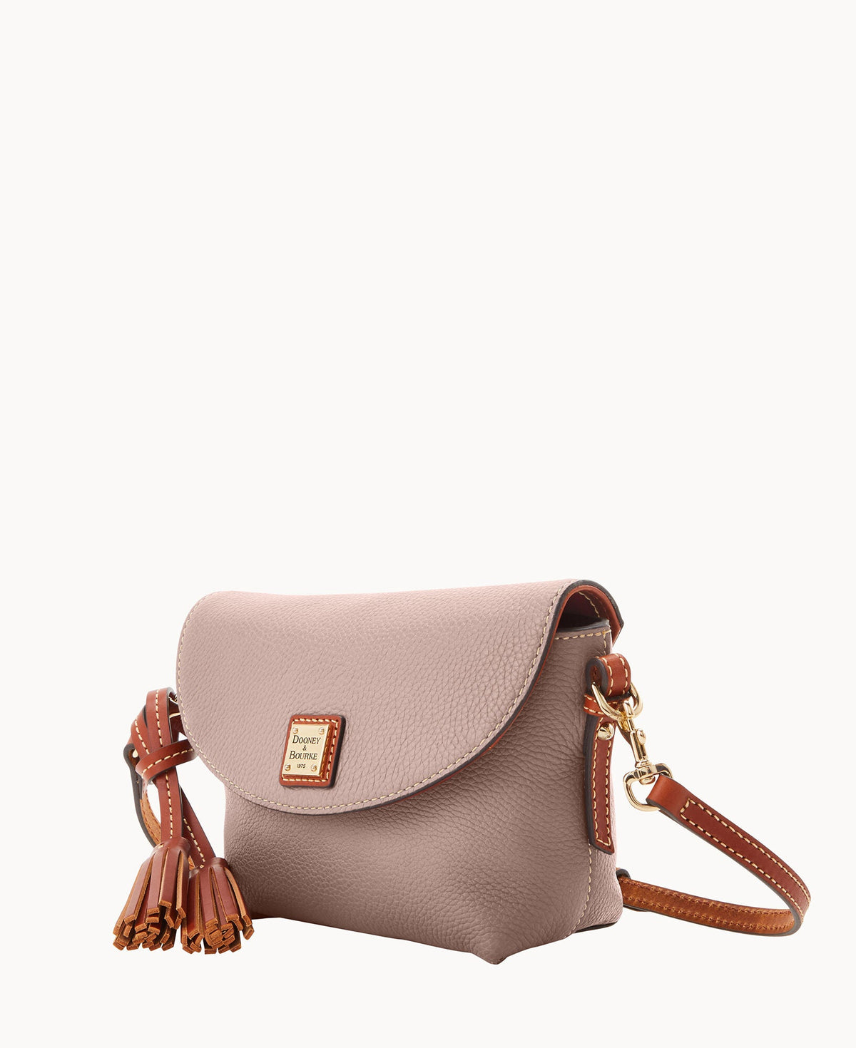 Pebble Grain Crossbody Saddle Bag