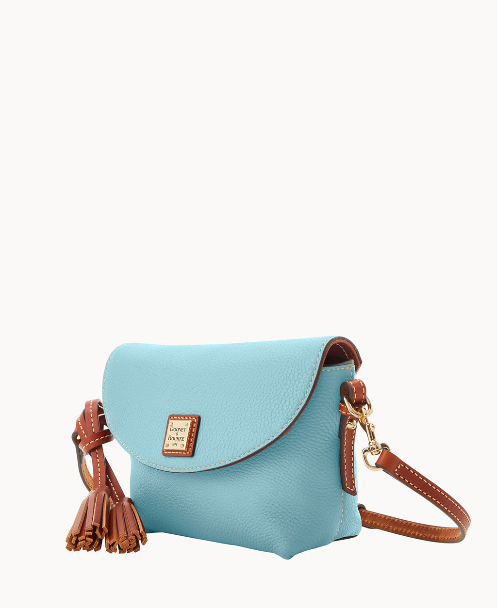 Pebble Grain Crossbody Saddle Bag