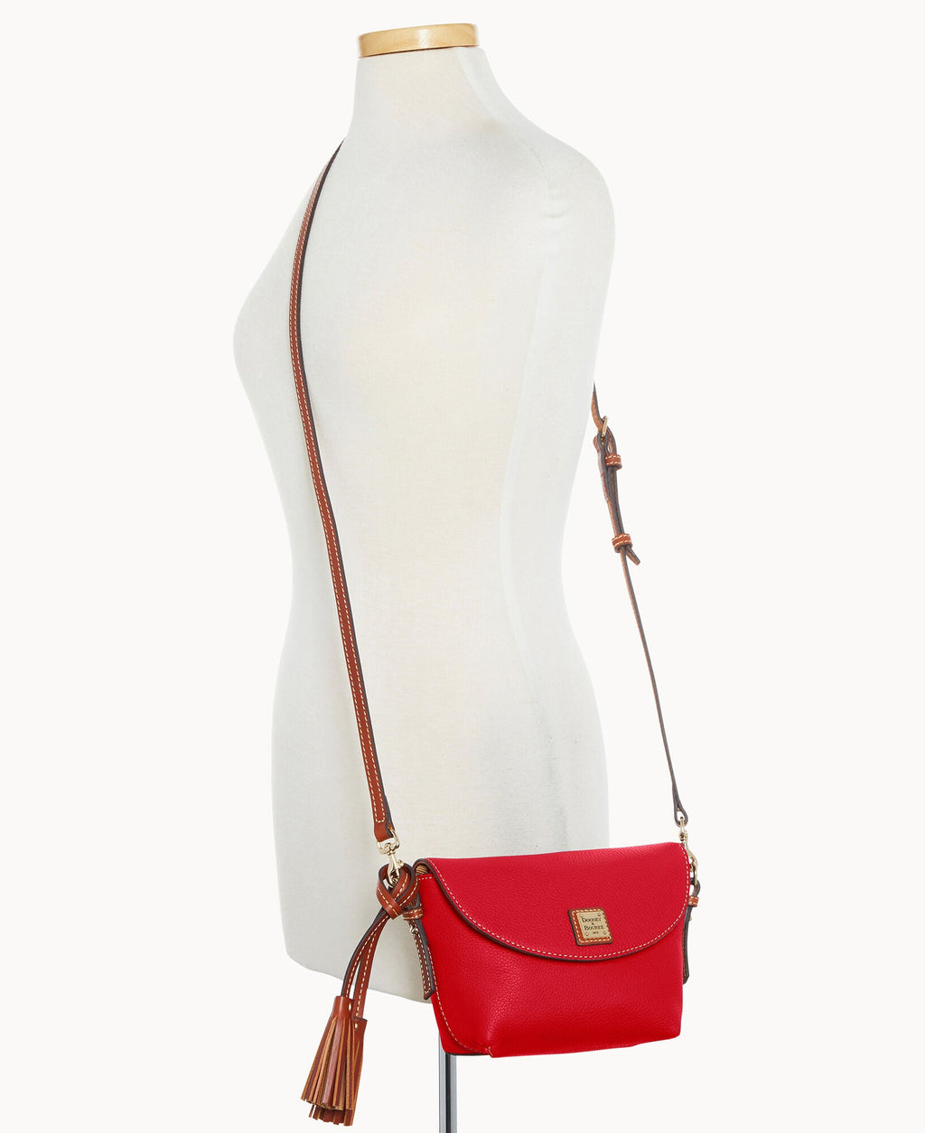 Pebble Grain Crossbody Saddle Bag
