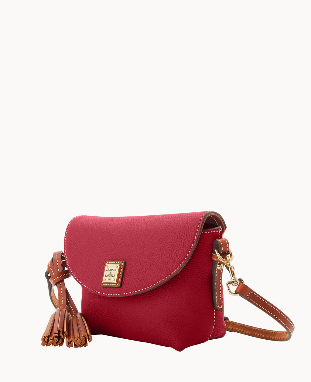 Pebble Grain Crossbody Saddle Bag