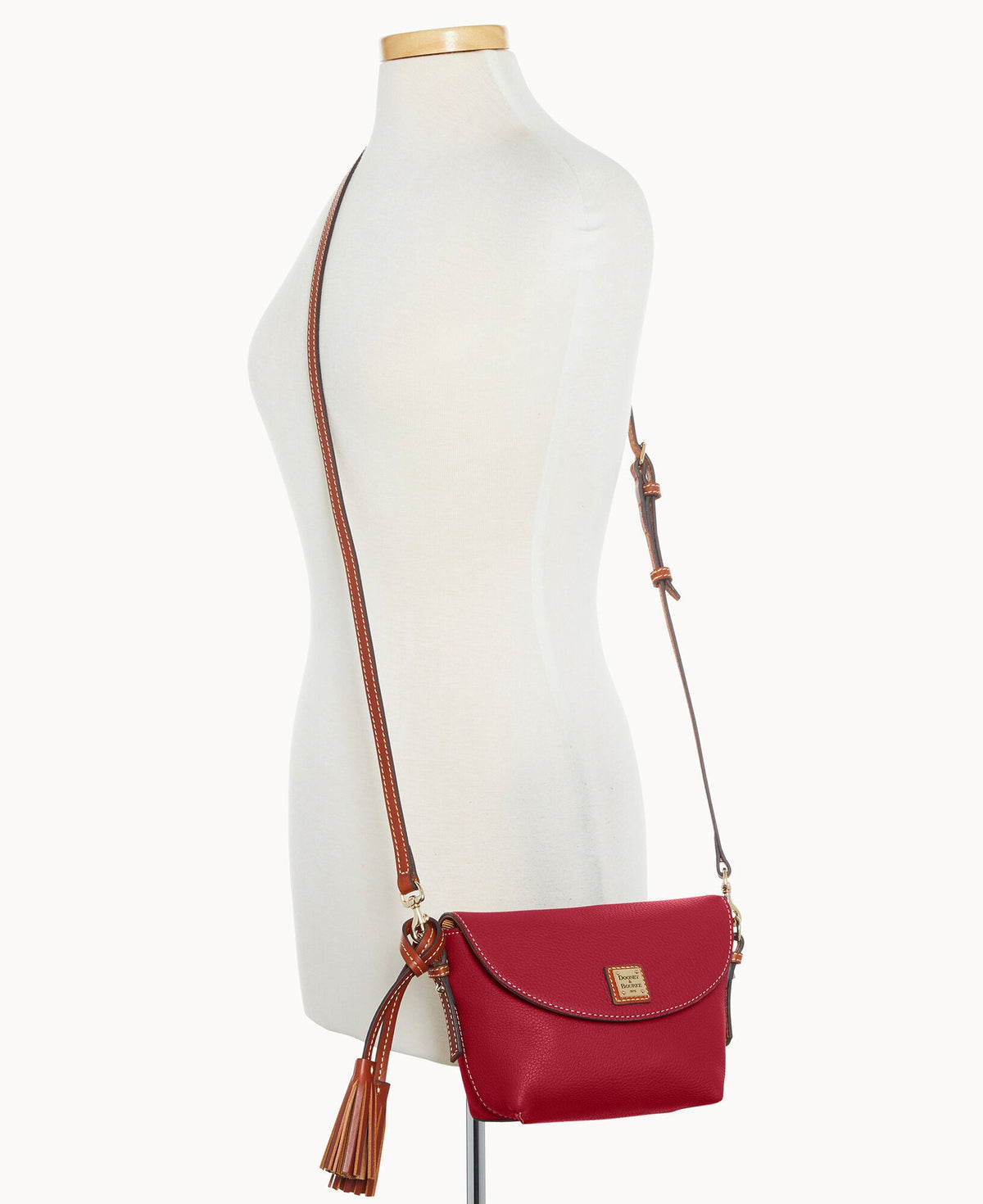 Pebble Grain Crossbody Saddle Bag