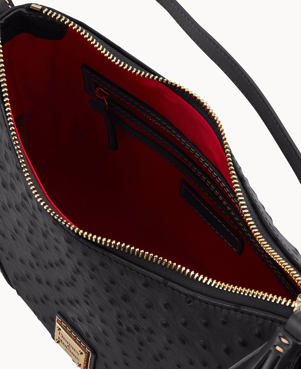 Ostrich Crossbody Hobo