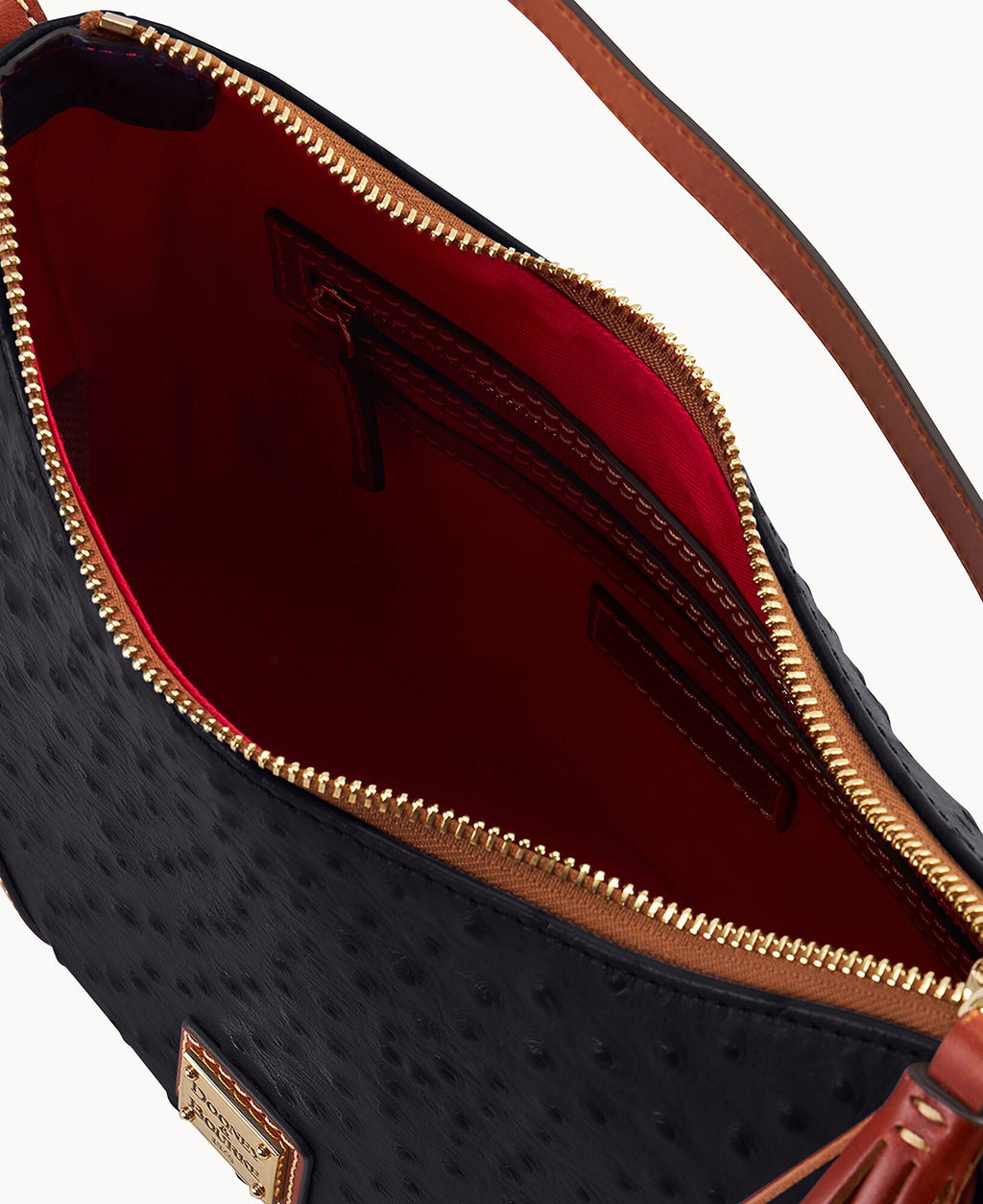 Ostrich Crossbody Hobo