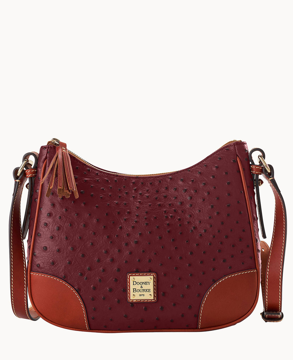Ostrich Crossbody Hobo