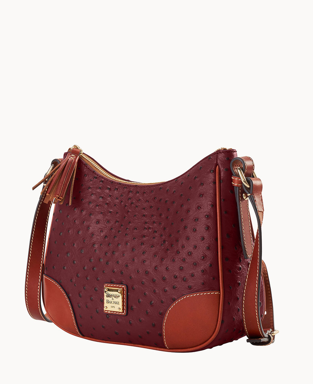 Ostrich Crossbody Hobo