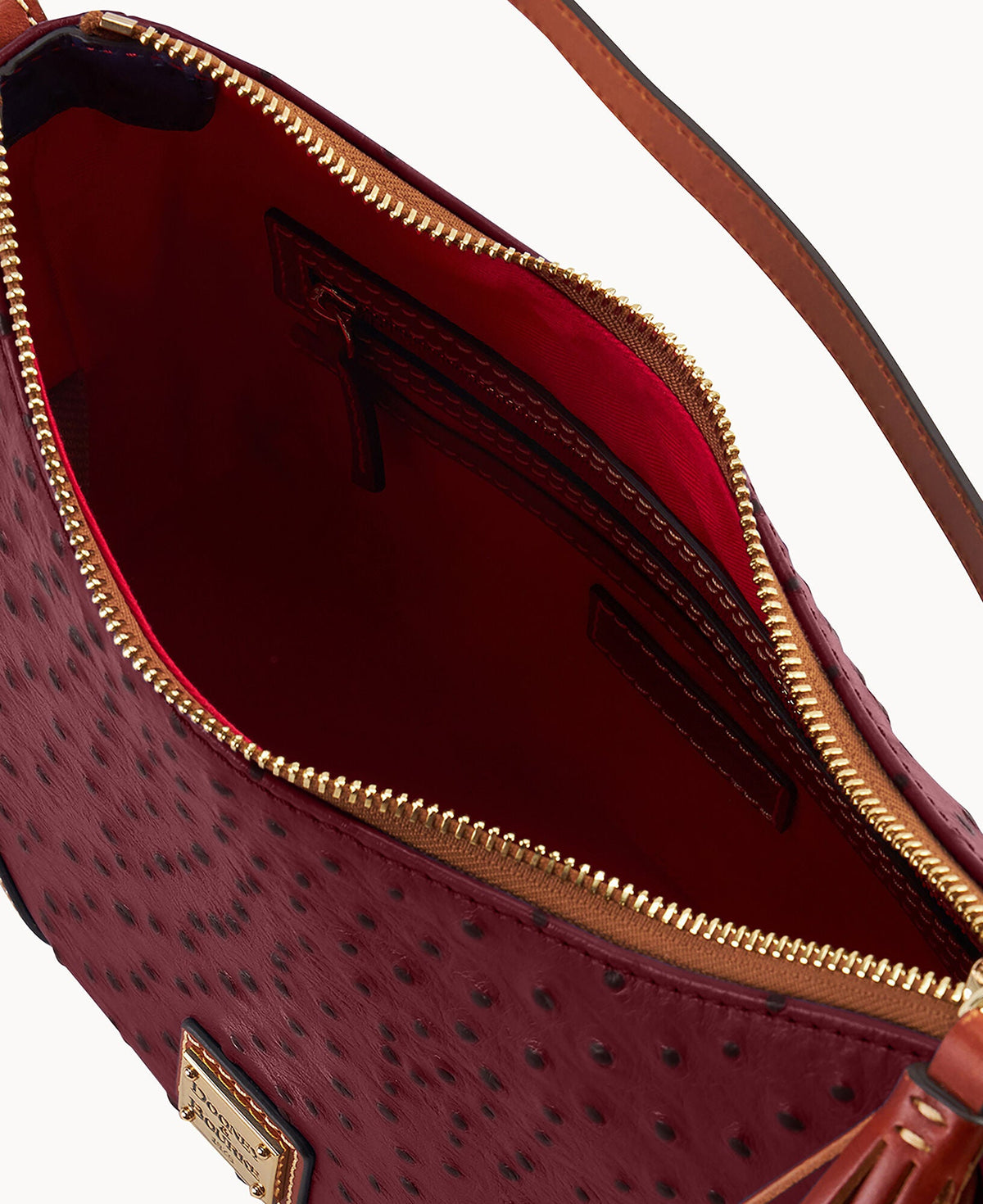 Ostrich Crossbody Hobo