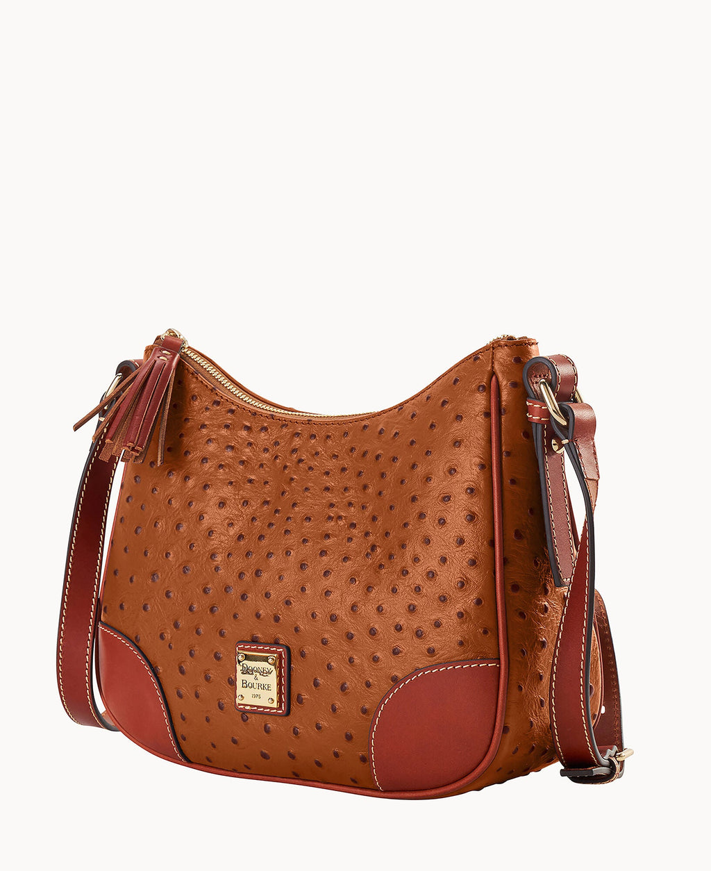 Ostrich Crossbody Hobo