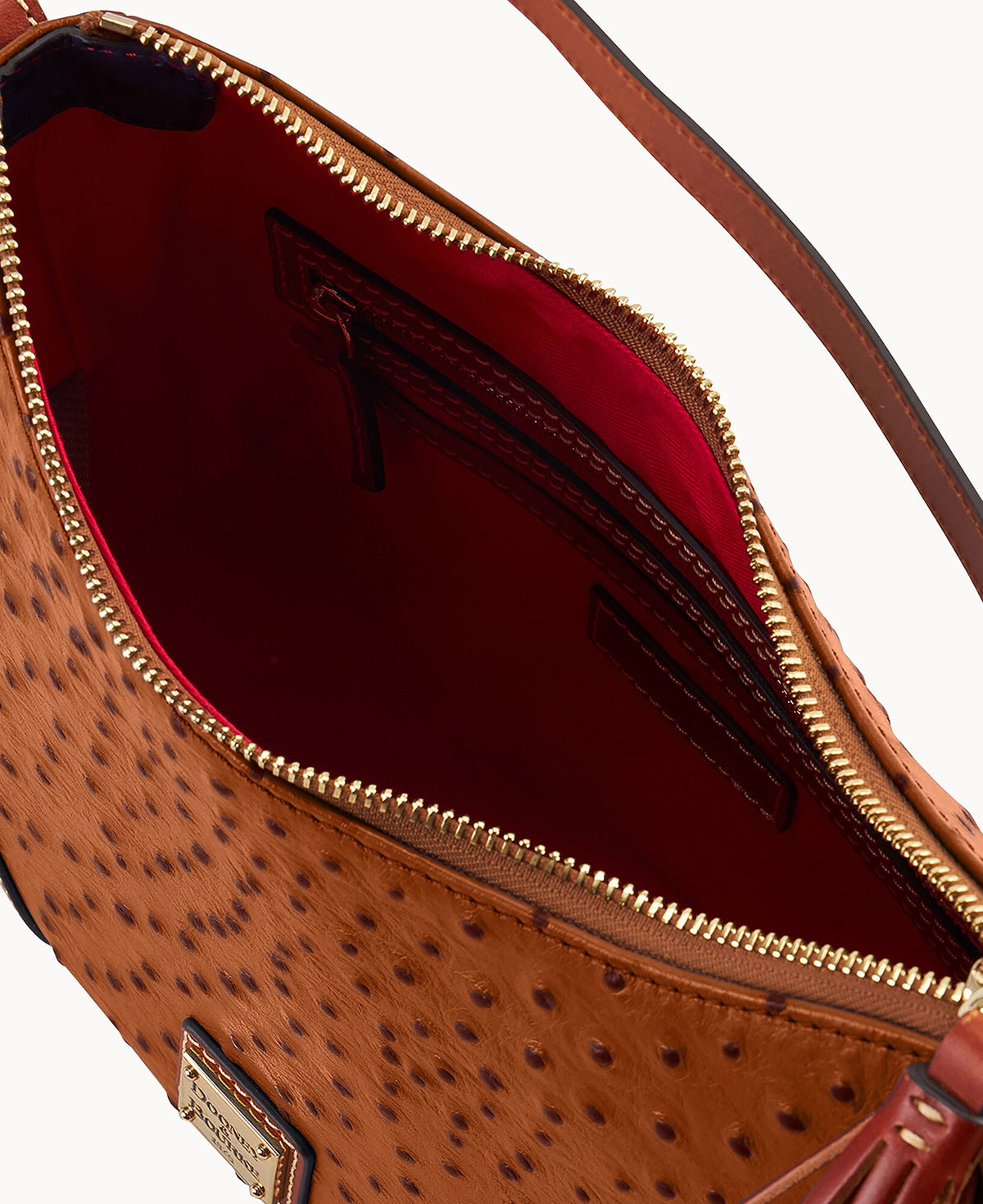 Ostrich Crossbody Hobo