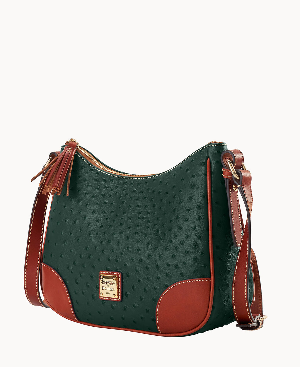 Ostrich Crossbody Hobo