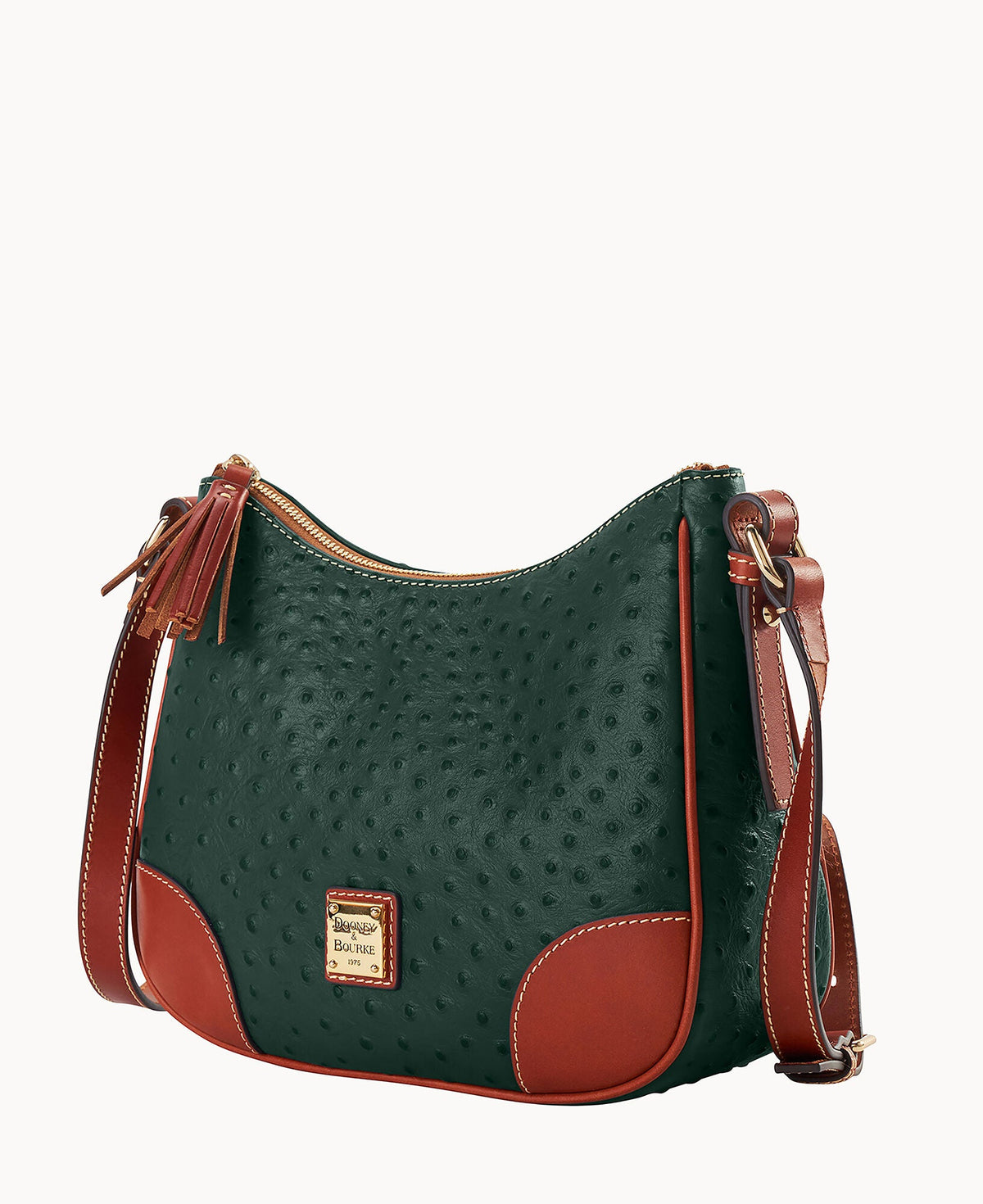 Ostrich Crossbody Hobo