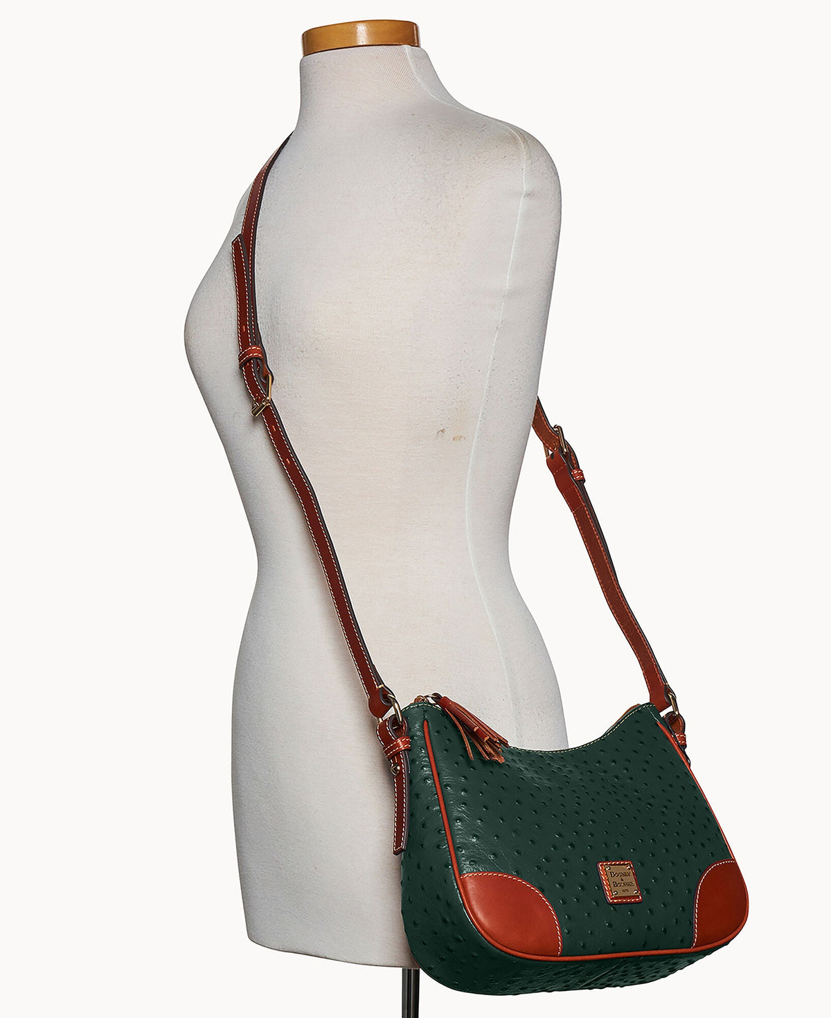 Ostrich Crossbody Hobo