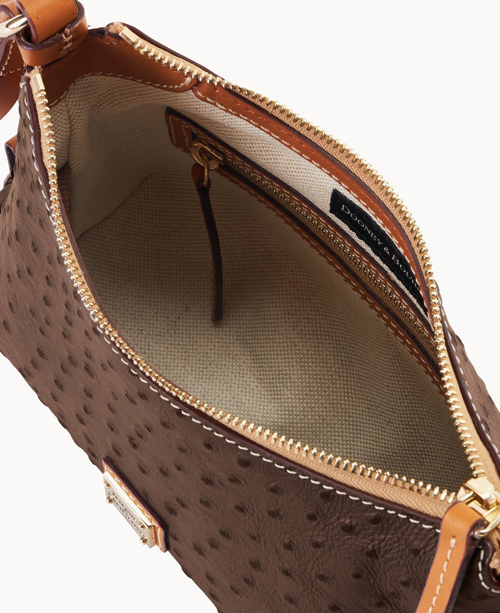 Ostrich Hobo Crossbody 22