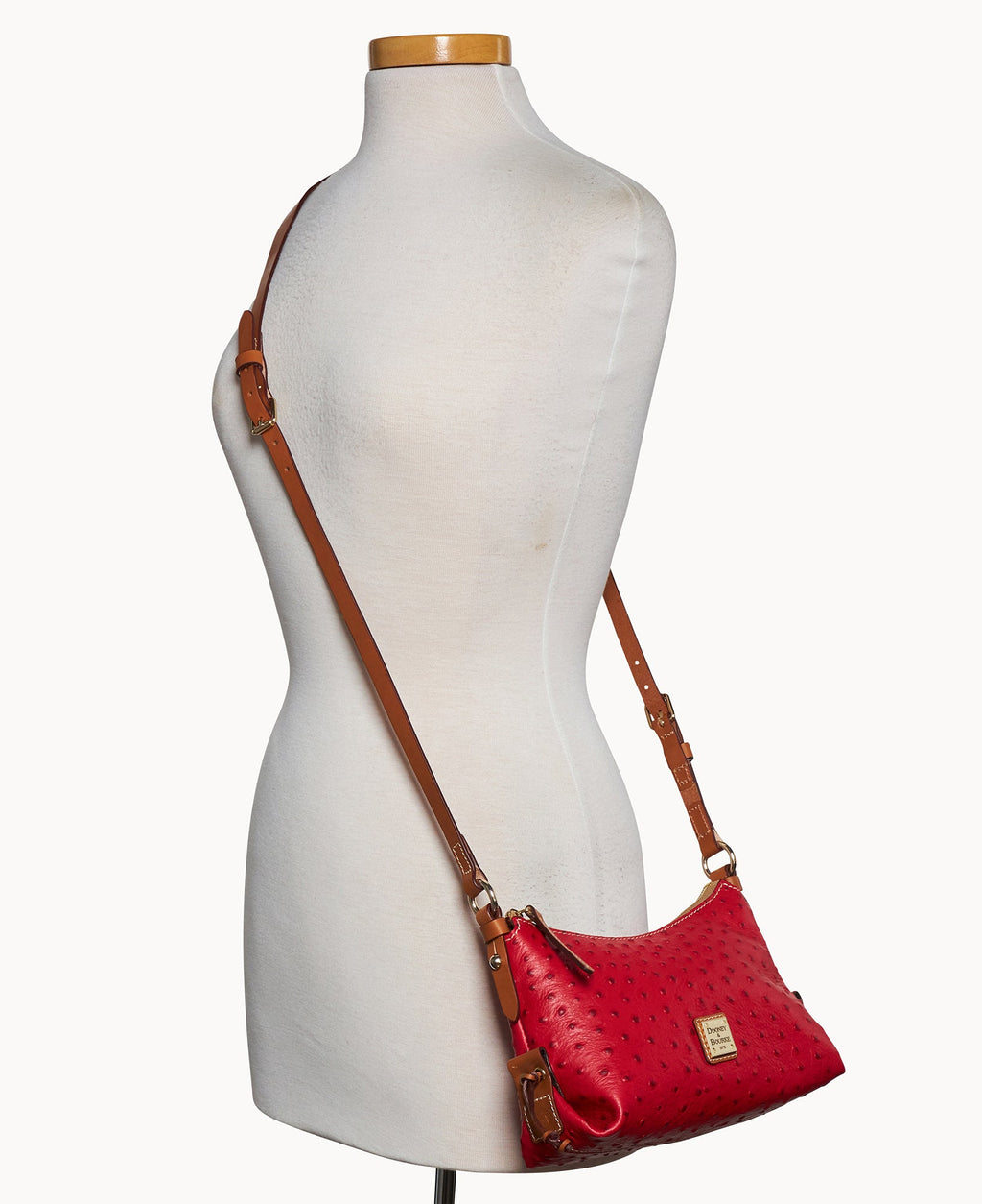 Ostrich Hobo Crossbody 22