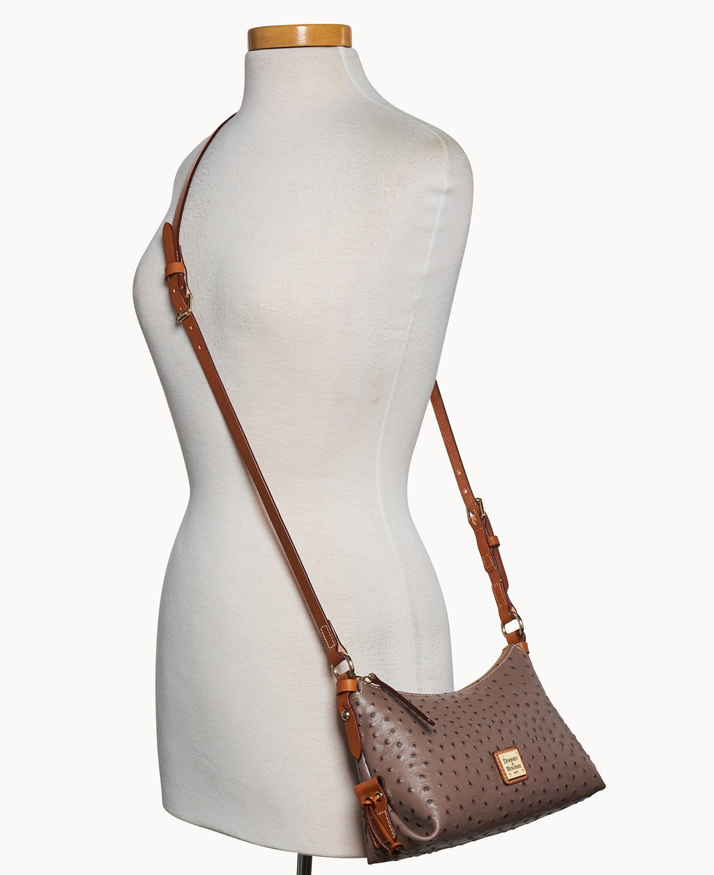 Ostrich Hobo Crossbody 22