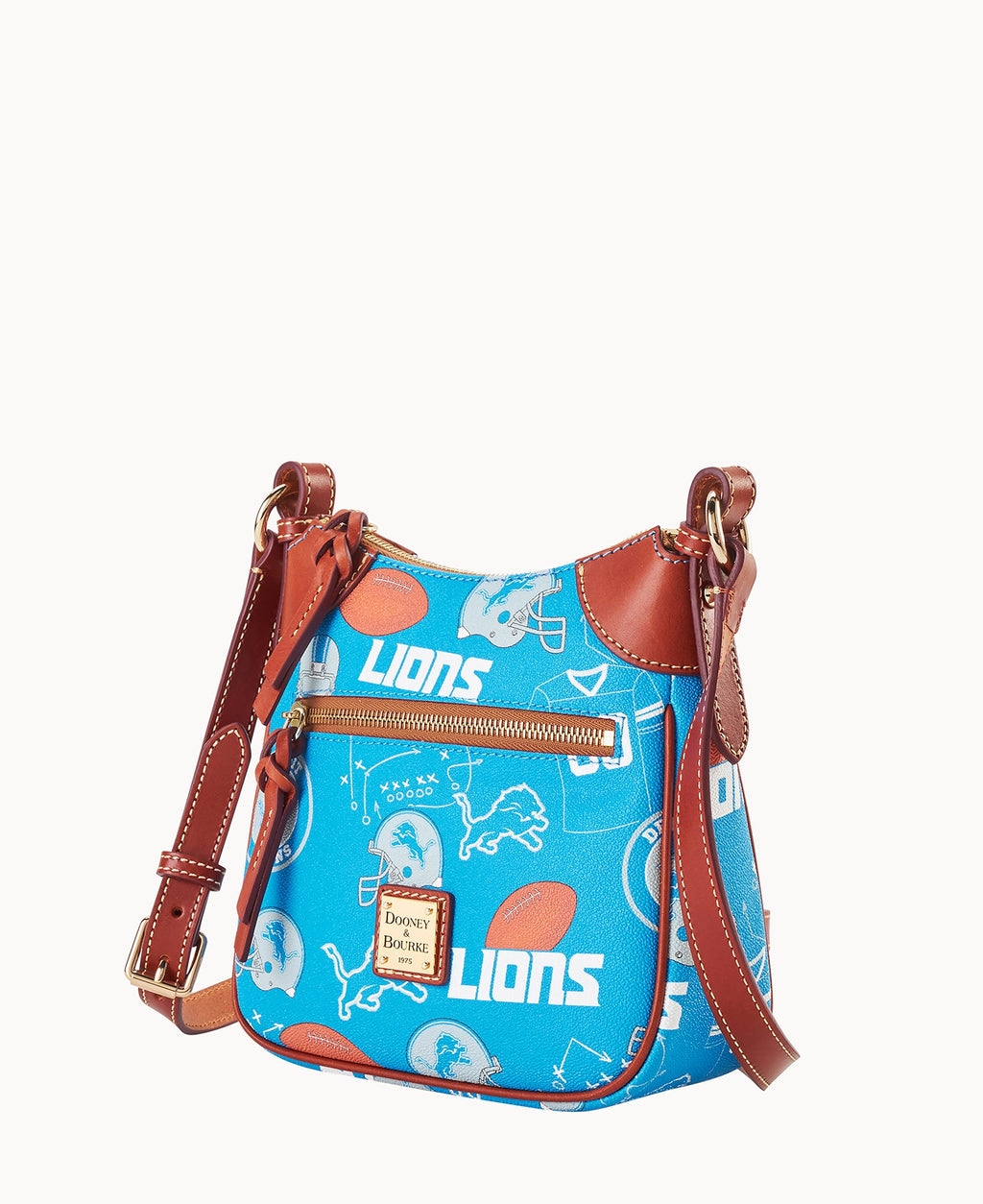NFL Lions Front Zip Crossbody