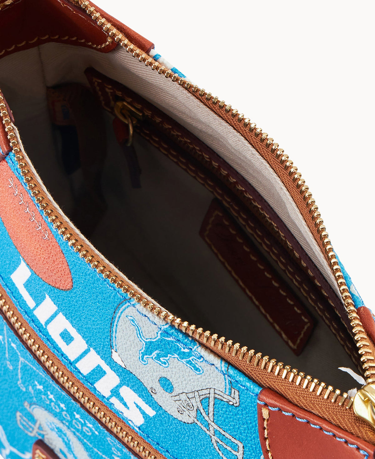 NFL Lions Front Zip Crossbody