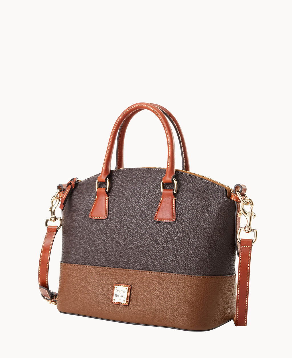 Pebble Color Block Domed Satchel