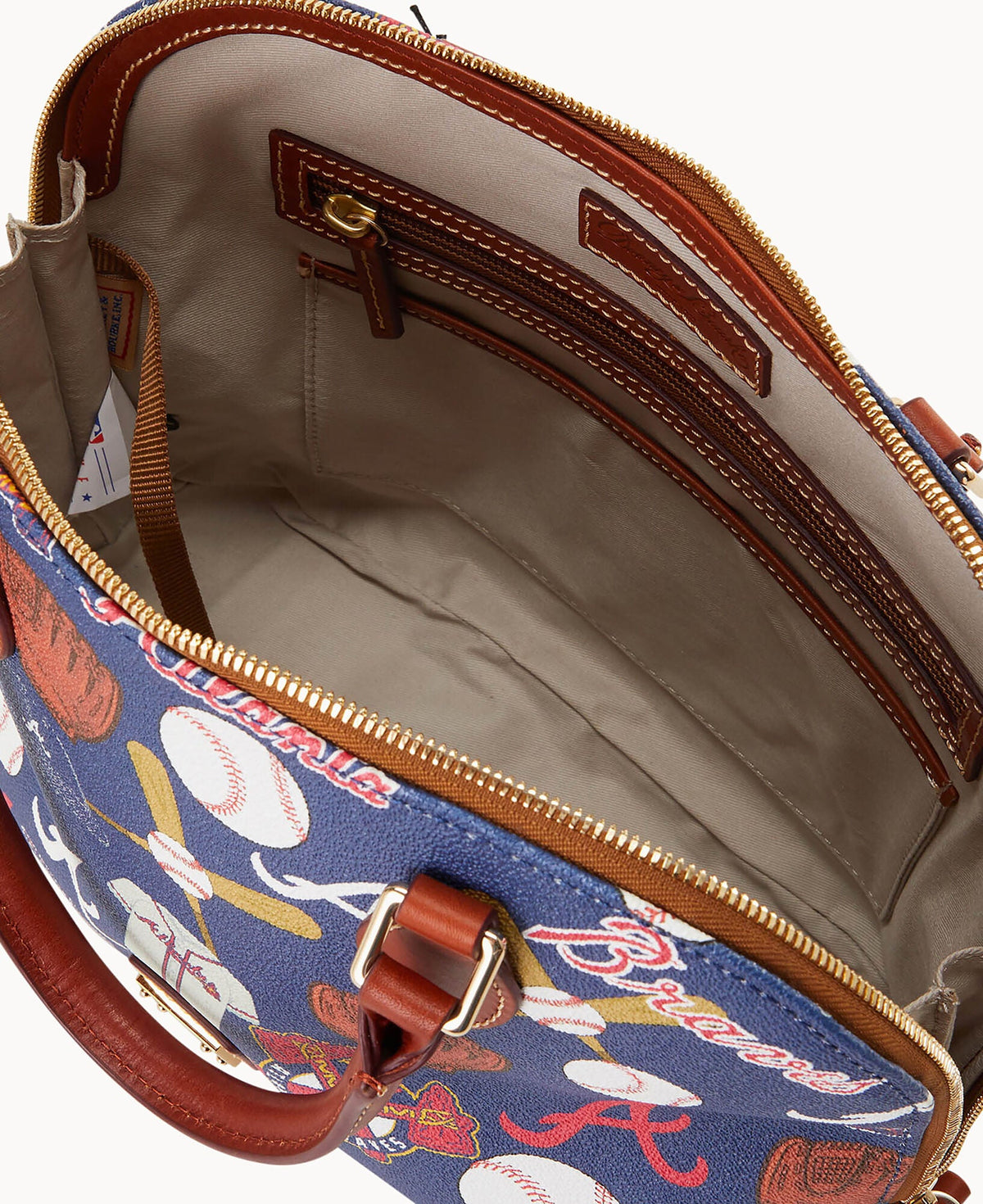 MLB Braves Zip Zip Satchel