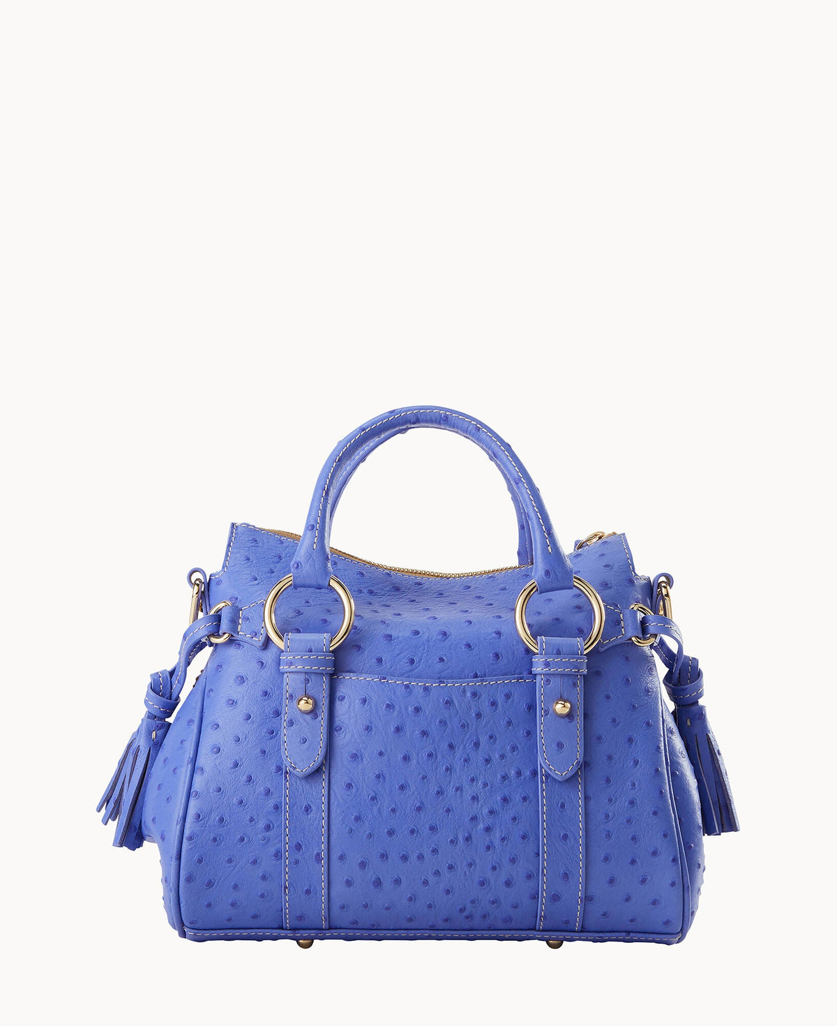 Ostrich Satchel With Pocket