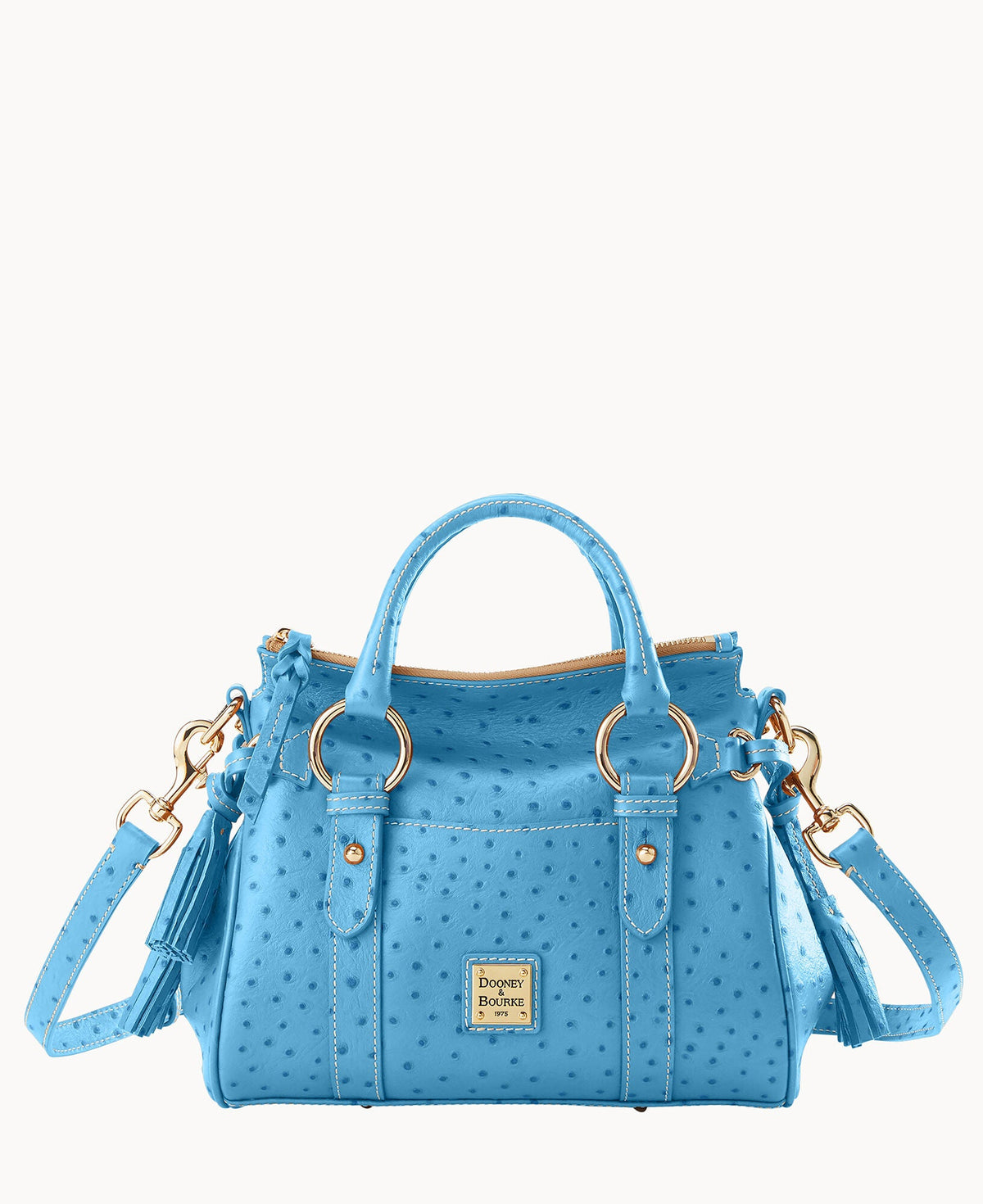 Ostrich Satchel With Pocket
