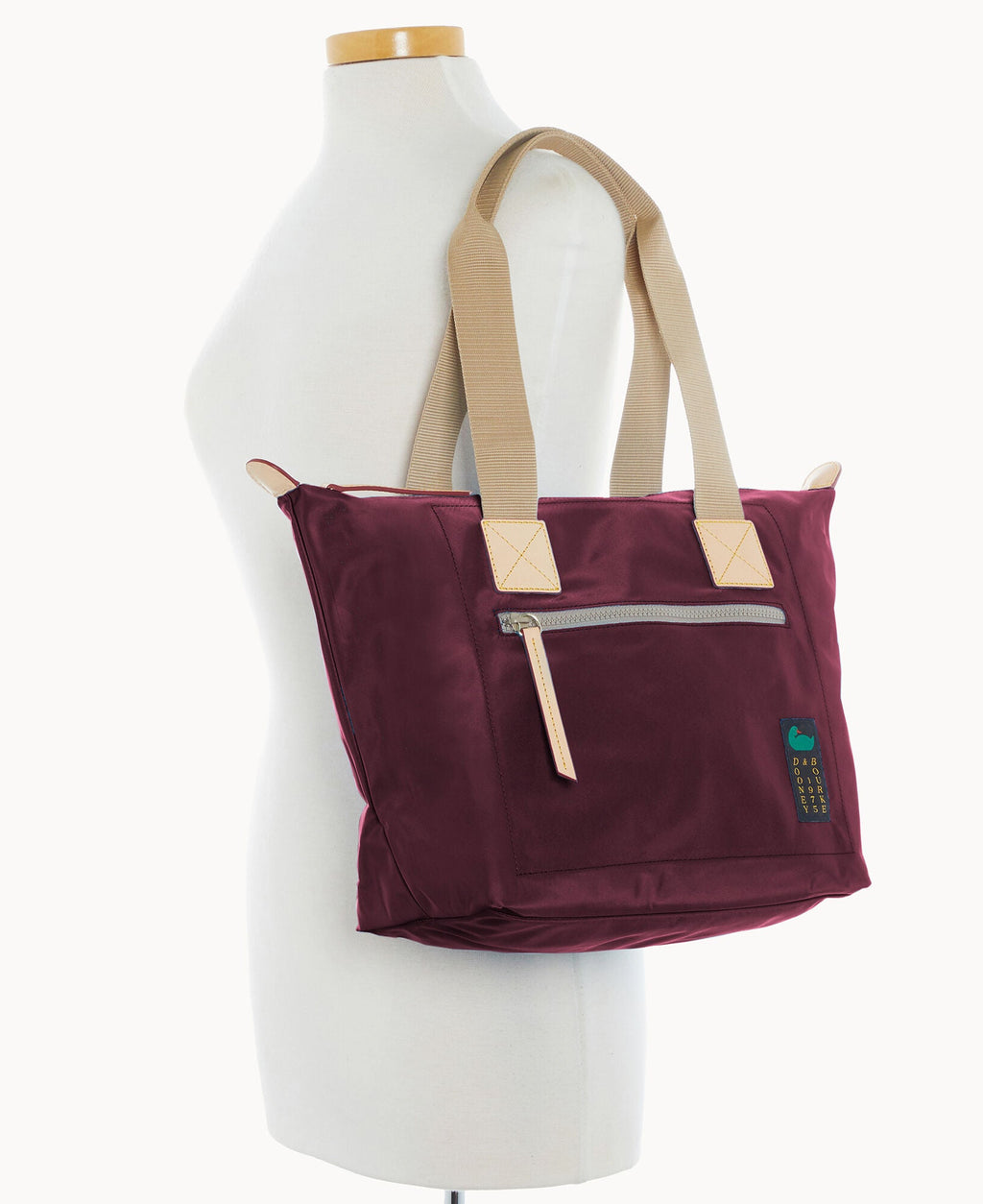 Nylon Front Zip Tote